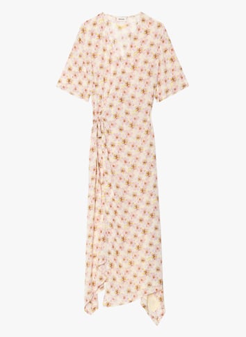 Robe mi longue asymétrique imprimée ZADIG&VOLTAIRE Jaune